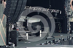 Empty rock concert stage