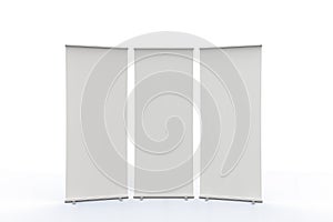 Empty roll up banners