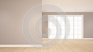Empty room for artwork room for rent of apartment or home - Interior design - 3D Rendering