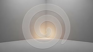 Empty Room Corner with Subtle Warm Lighting interior