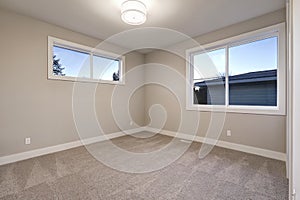 Empty room interior with grey walls paint color