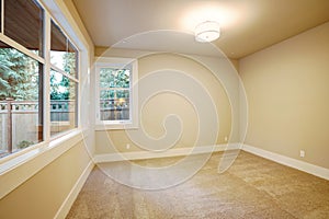 Empty room interior in new construction home