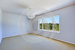 Empty room interior with window