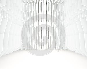 Empty room with jagged edge wall