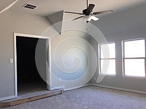 Empty room of new house second floor under construction