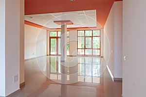 Empty room. office interior. reception hall in modern building