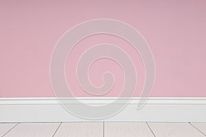 Empty room with pink wall