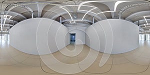 Empty room with repair. full seamless spherical hdri panorama 360 degrees in interior of white  room for office or store in