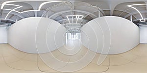 Empty room with repair. full seamless spherical hdri panorama 360 degrees in interior of white room for office or store in