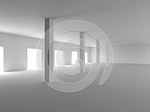 Empty Room white 3D photo