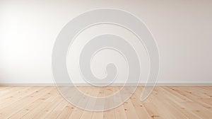 Empty room and wooden floor with minimalist background and copy space