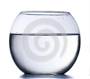 Empty round aquarium