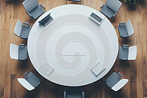 Modern Conference Room Top View