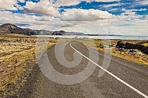 Empty route to Grindavik - Iceland