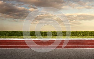 Empty running track