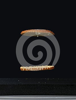 Between empty sandwiche with sauce