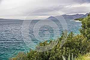 Empty Sandy Beach Near Promajna, Makarska, Dalmatia, Croatia