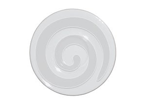 Empty saucer isolated on white background