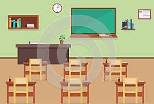 Empty School Class Room Interior