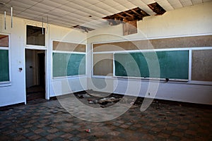 Empty School that is closed and abandoned