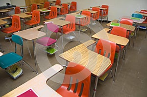 Empty School Desks