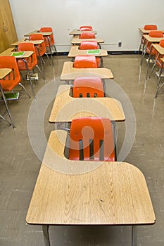 Empty School Desks