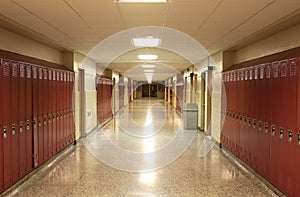 Empty School Hallway photo