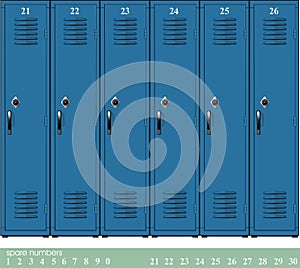 Empty school lockers