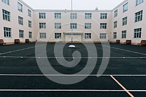 Empty schoolyard