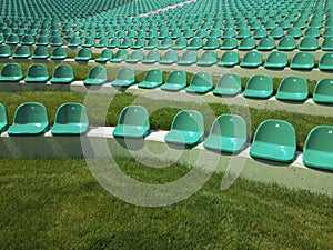 Empty seats in amphitheater