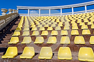 Empty seats in a open-air theatre