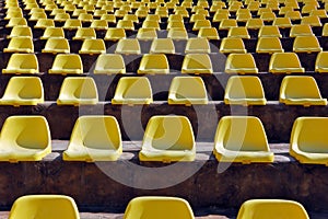 Empty seats in a open-air theatre