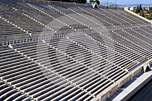 Empty seats of Panathenaic stadium in Athens