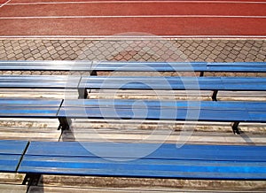 Empty seats in school stadium