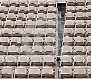 Empty seats before the sporting event