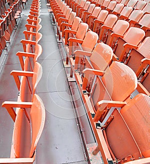 Empty seats before the sporting event
