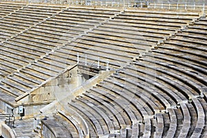 Empty seats in a stadium