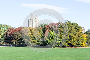 Empty Sheep Meadow during a morning in the fall