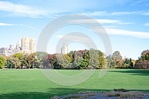 Empty Sheep Meadow during a morning in the fall