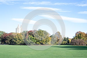 Empty Sheep Meadow during a morning in the fall