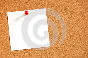 Empty sheet paper with push pin