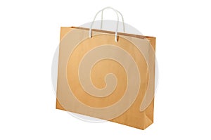 Empty shopping bag isolated on white background, clipping paths