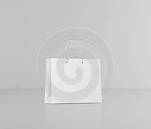 Empty shopping bags for advertising and branding