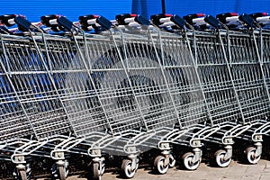 Empty shopping carts