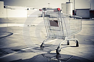 Empty shopping trolley