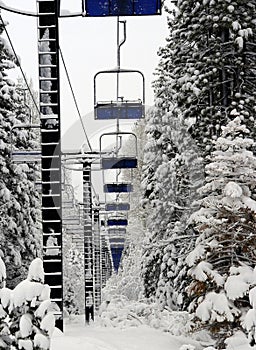 Empty Ski Lift