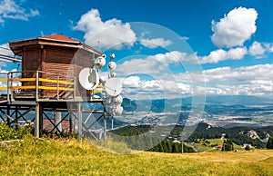 Empty ski lift chair in resort Malino Brdo, Slovakia