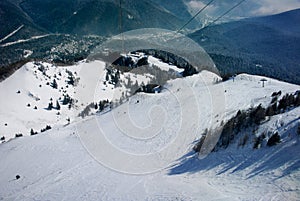 Empty ski slope