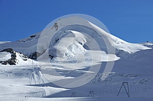 Empty ski slopes at Saas Fee photo