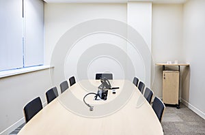 Empty small bright meeting room